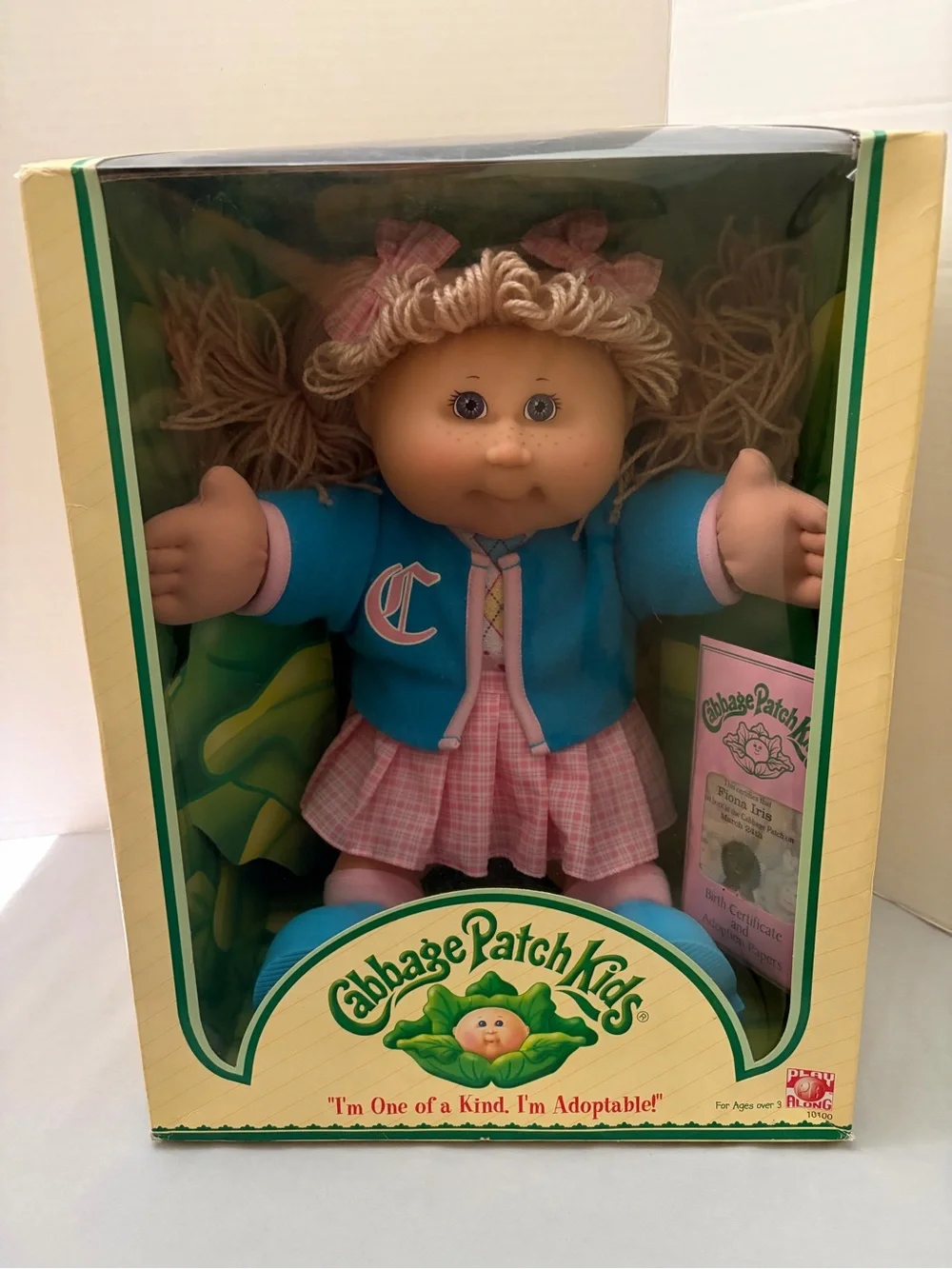 2004 Cabbage Patch Kids Fiona Iris Doll Play Along #10100 NIB Birth Certificate